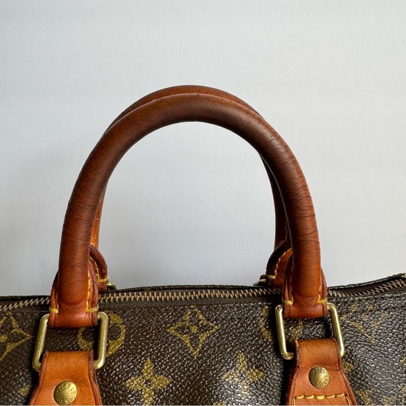 Louis Vuitton Speedy 25 Bag LV Monogram Canvas Top Handle Soft Dr Satchel Purse - Picture 8 of 17